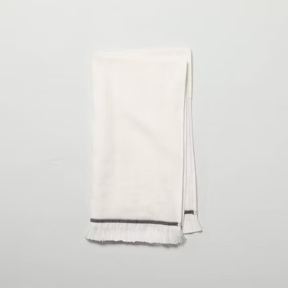 Textured Stitch Bath Linens Sour Cream/Railroad Gray - Hearth & Hand™ with Magnolia | Target