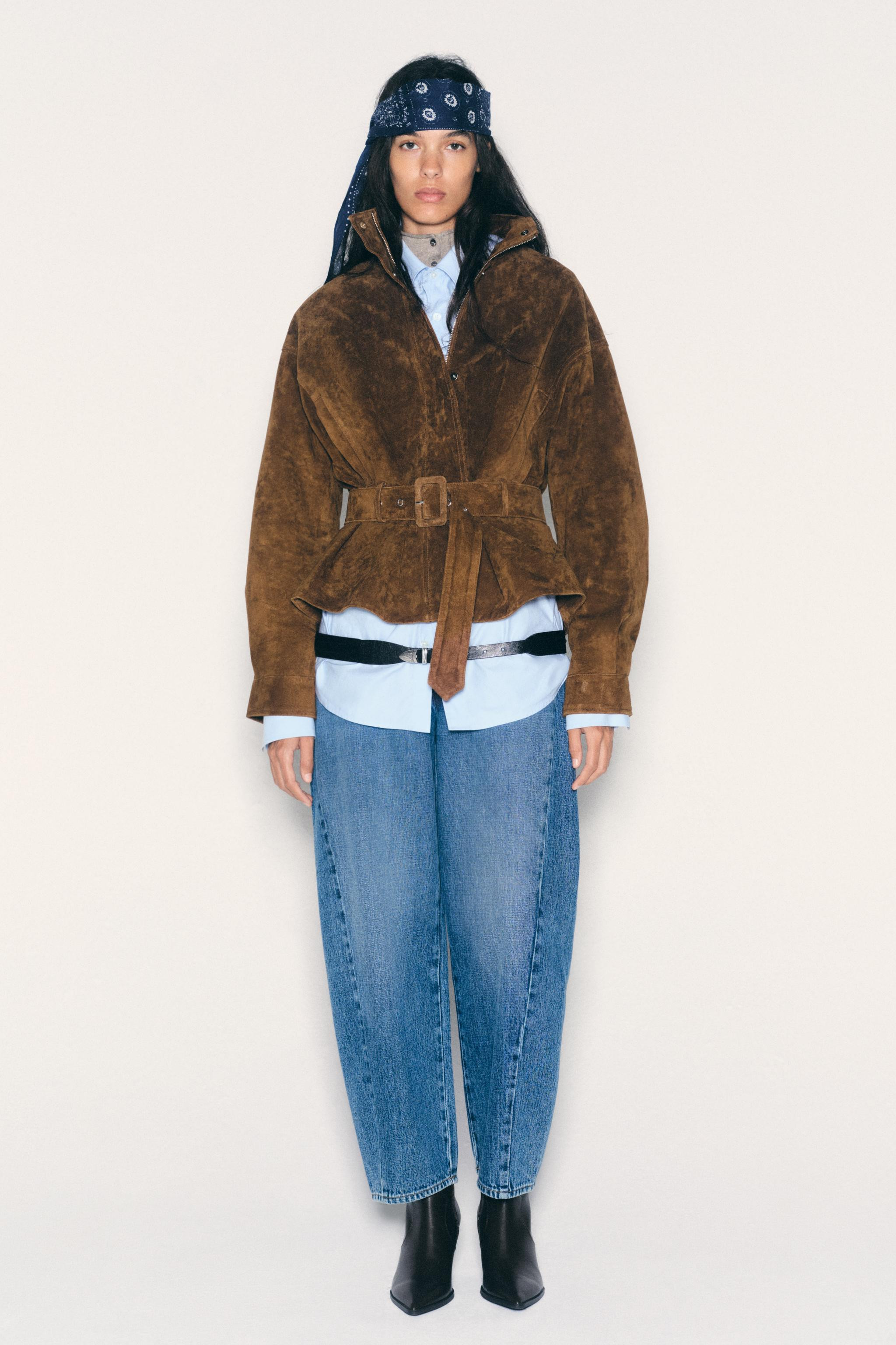 100% LEATHER BELTED JACKET | Zara UK