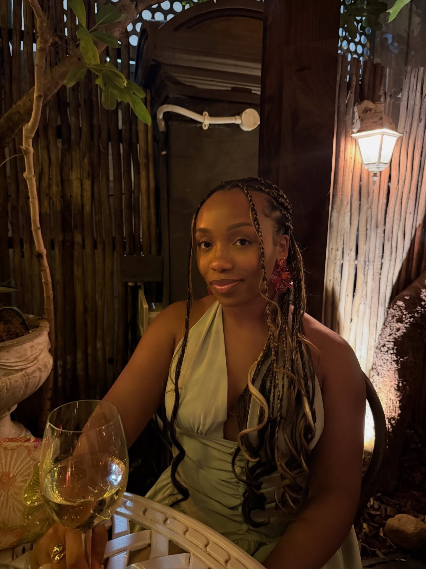 Days off, nights out.🌺🪴💄

#kloofstreet #capetown #capetownsummer #dreamvacation #nightout 

Green halter vacation dress, dinner look, holiday wear, wicker wedge platform heeled sandals, flower resin earrings, sequin clutch bag

#LTKootd #LTKHoliday #LTKTravel