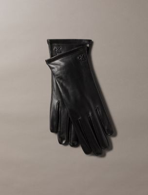 Women's Monogram Leather Gloves | Calvin Klein | Calvin Klein (US)