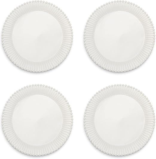 Two's Company Heirloom Set of 4 Pearl Edge Dinner Plates | Amazon (US)