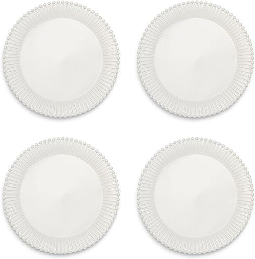Two's Company Heirloom Set of 4 Pearl Edge Dinner Plates | Amazon (US)
