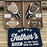 Father's Day Gift for Dad | Personalized Golf Ball Markers | Divot Tool | Magnetic Hat Clip | Custom | Amazon (US)