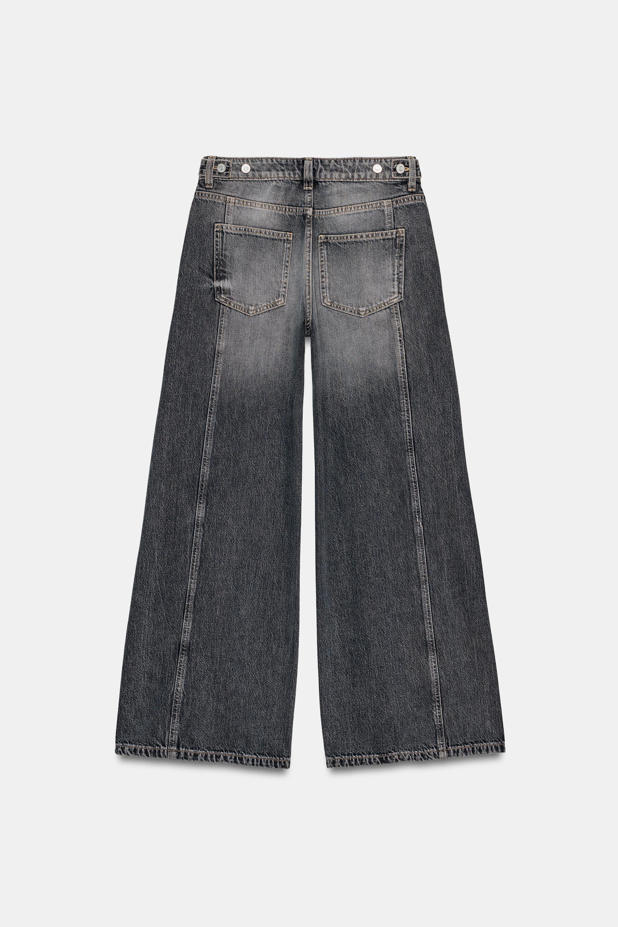 Z1975 WIDE LEG MID-RISE SEAM JEANS | Zara Canada