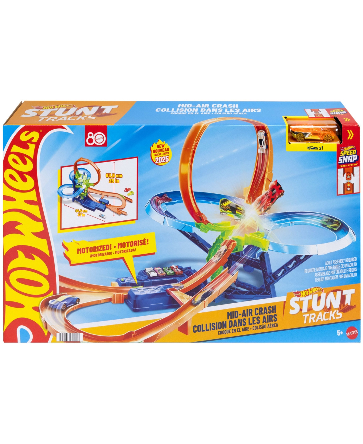 Hot Wheels Stunt Tracks Mid-Air Crash Playset and Car - Multicolor | Macy's