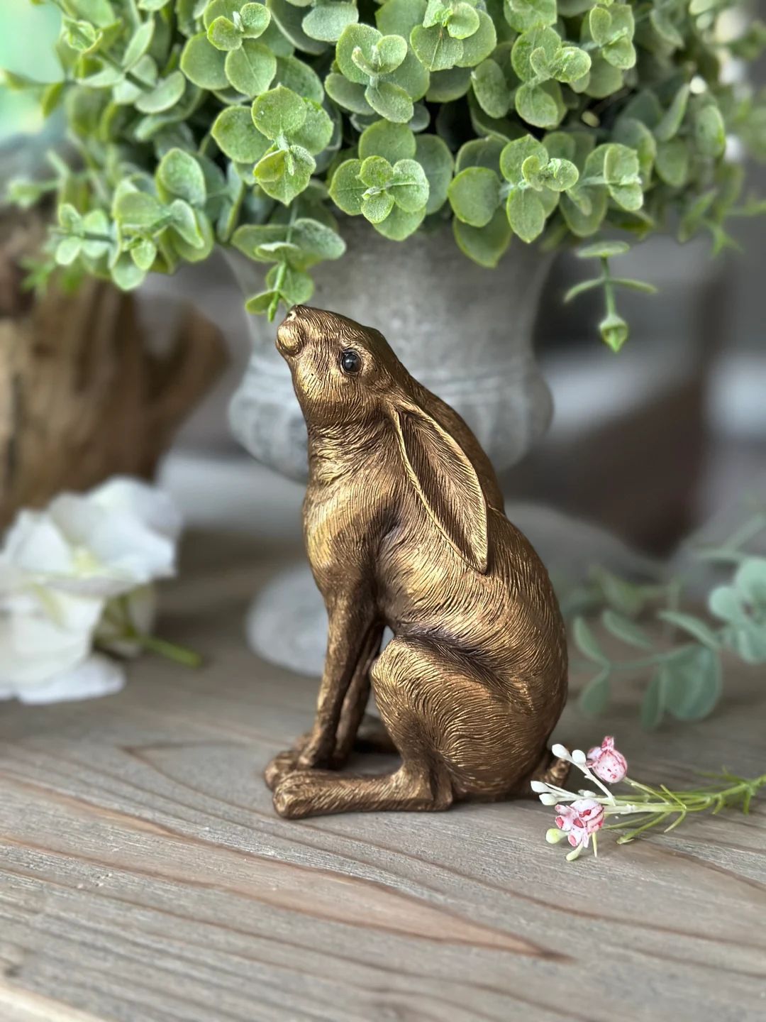 Bronzed Ornamental Sitting Hare | Etsy (US)