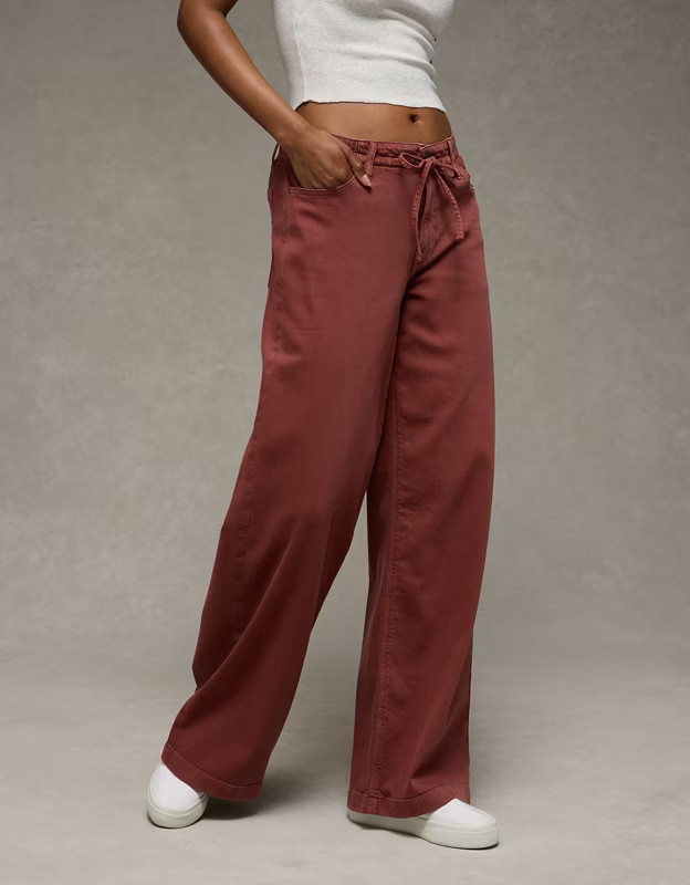 AE Dreamy Drape Stretch Low-Rise Ultra Wide-Leg Pant | American Eagle Outfitters (US & CA)