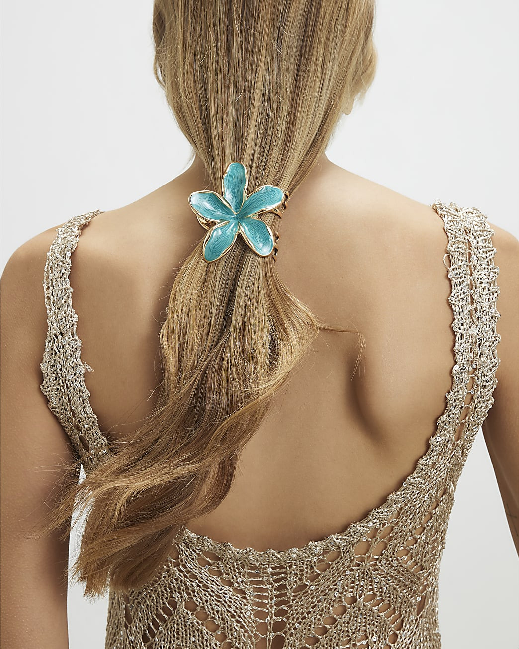 Green Flower Claw Hair Clip | River Island UK & IE