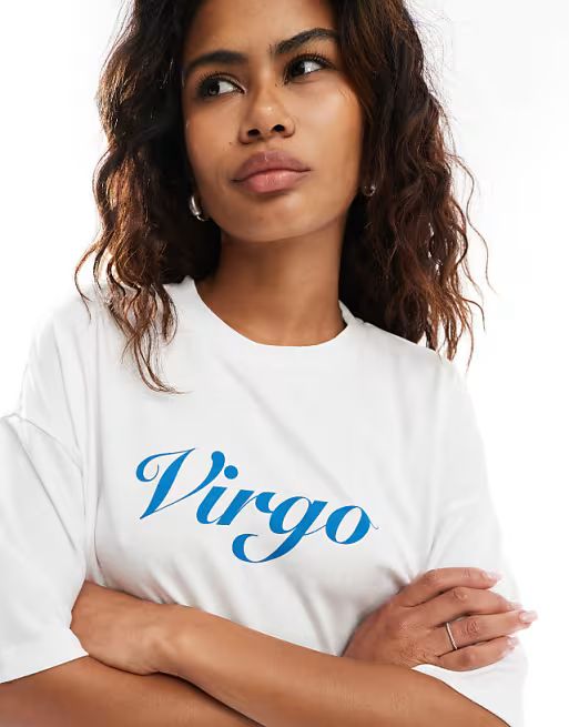 COLLUSION oversized t-shirt with Virgo graphic | ASOS | ASOS (Global)