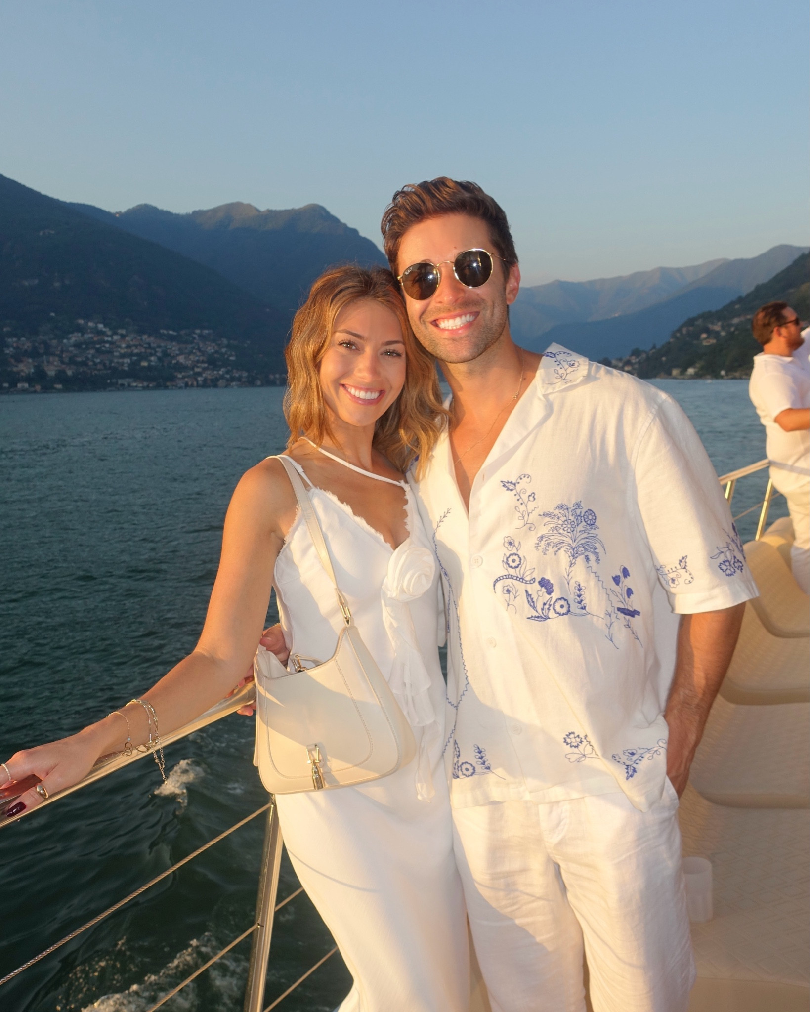 All white outfit for Lake Como