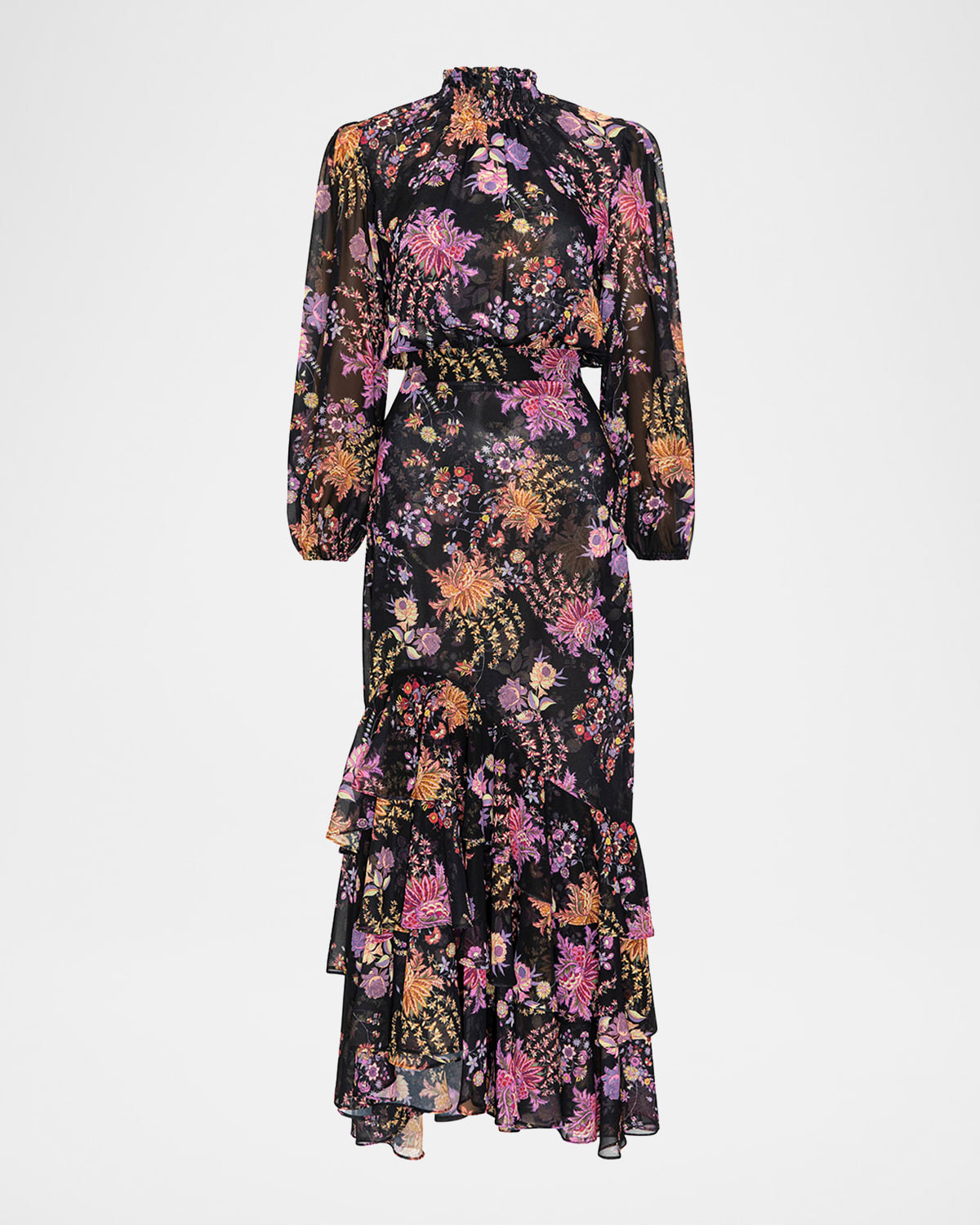 Audrey Floral Chiffon Maxi Dress | Neiman Marcus