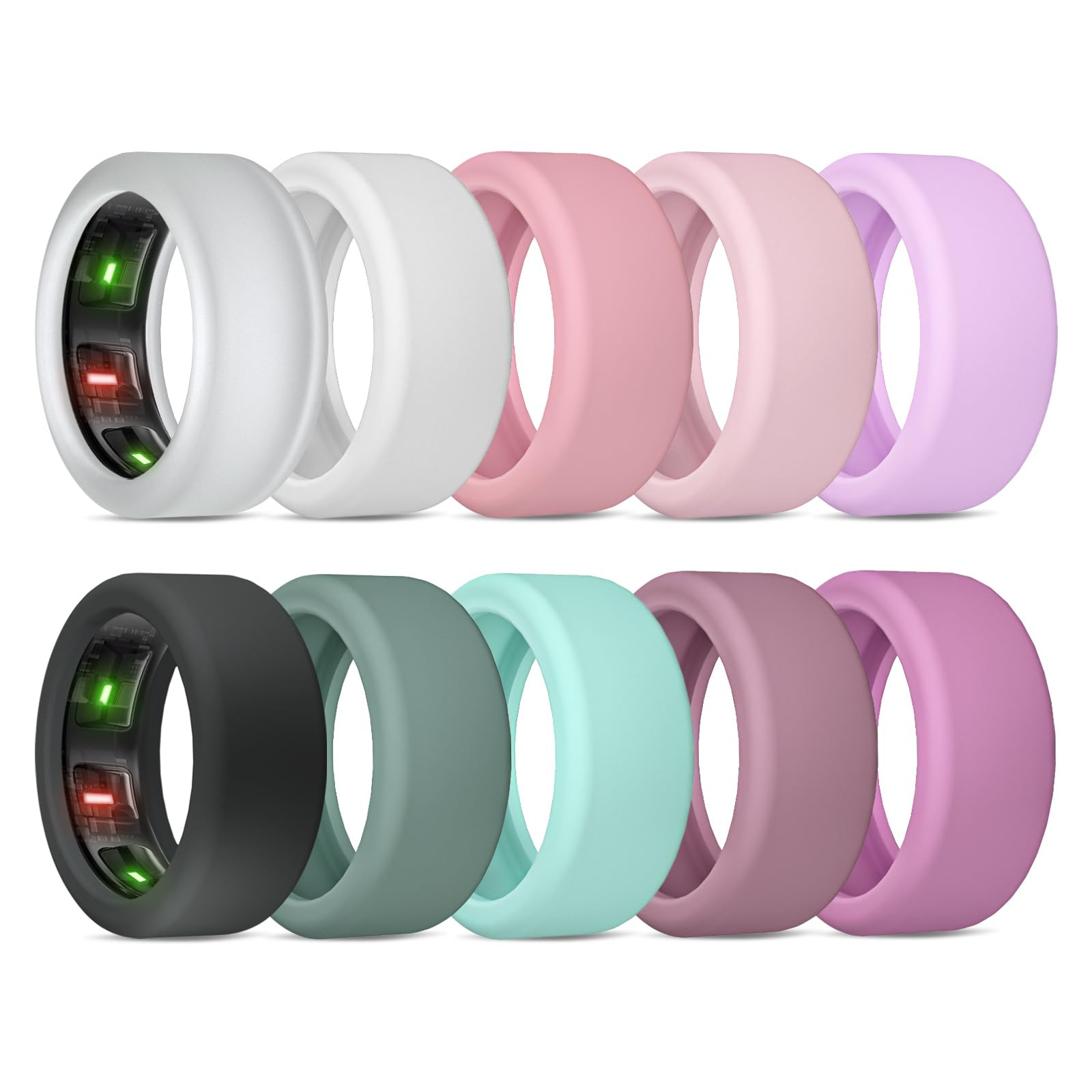 10 Pack Cover for Oura Ring Gen 4 & 3/ULTRAHUMAN Ring AIR, Anti-Scratch Elastic Silicone Protecto... | Amazon (US)