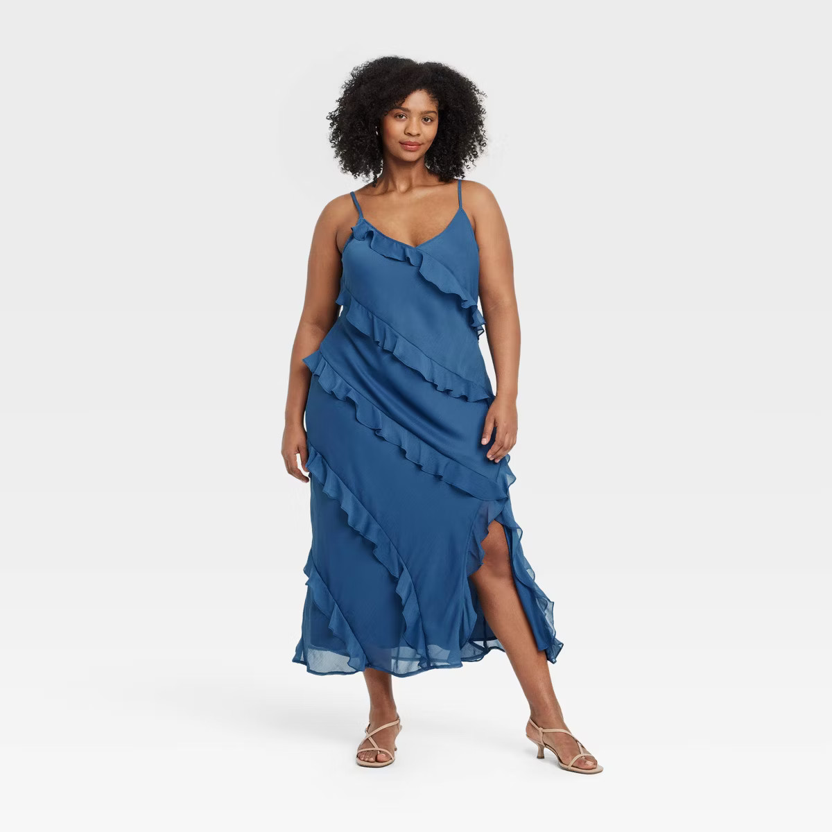Women's Ruffle Maxi Slip Dress - A New Day™ | Target