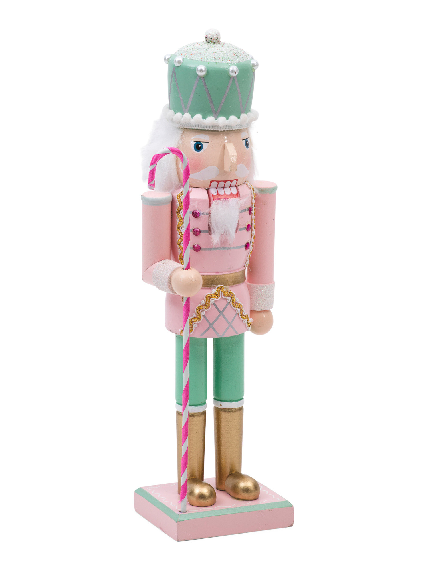 14in Soldier Nutcracker With Candy Cane | TJ Maxx