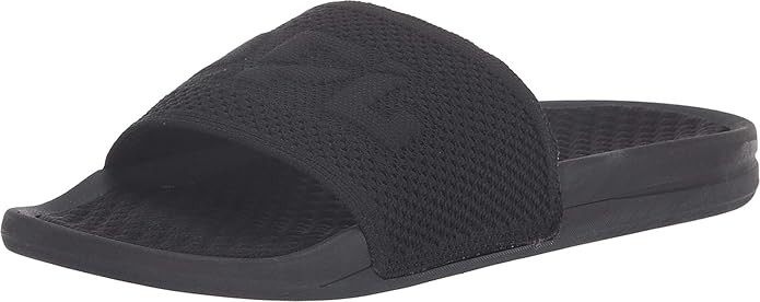 Men's Big Logo Techloom Slide Flat Sandal, Black, 7 | Amazon (US)