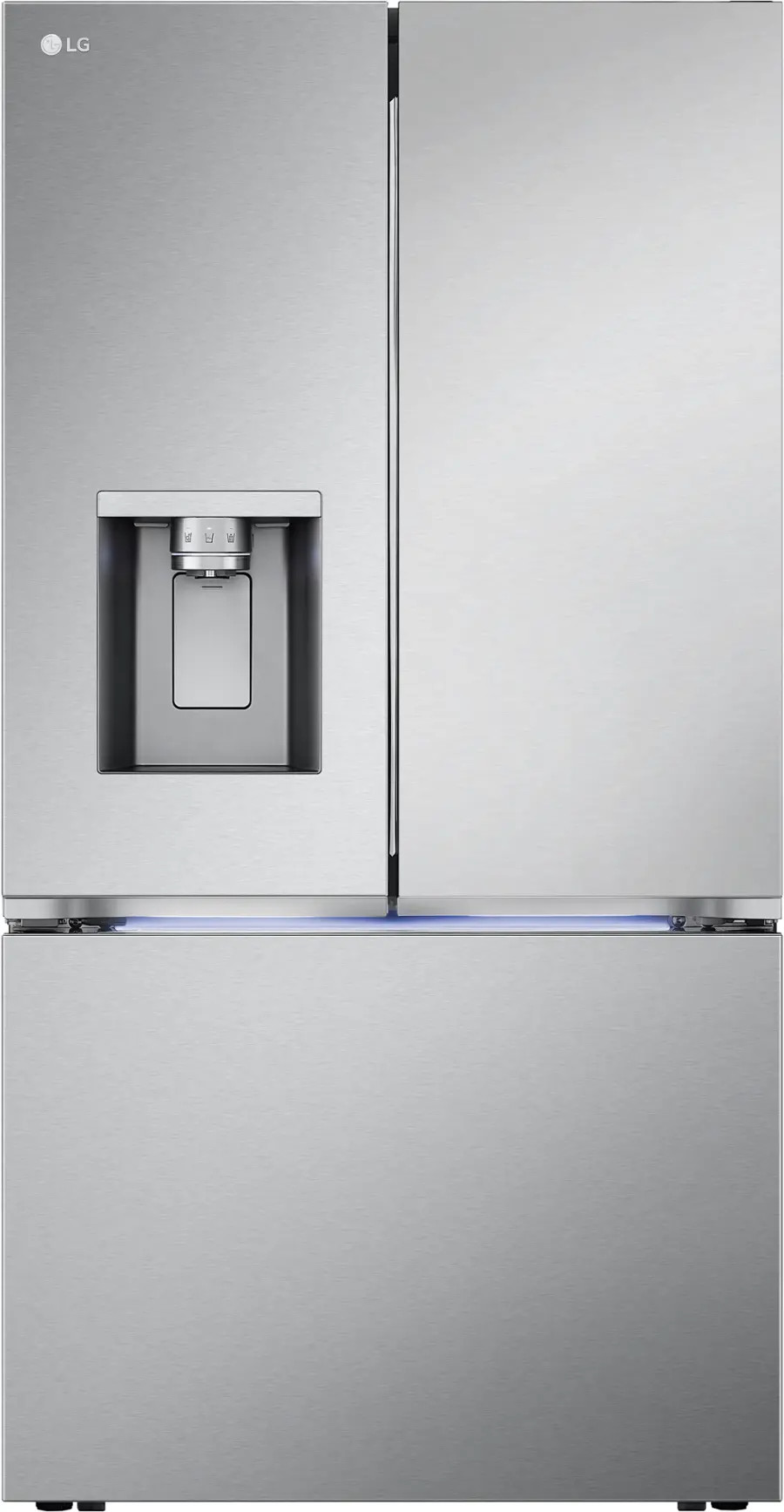 LG - Counter-Depth MAX 25.5 Cu. Ft. French Door Smart Refrigerator with Four Kinds of Ice - Print... | Best Buy U.S.
