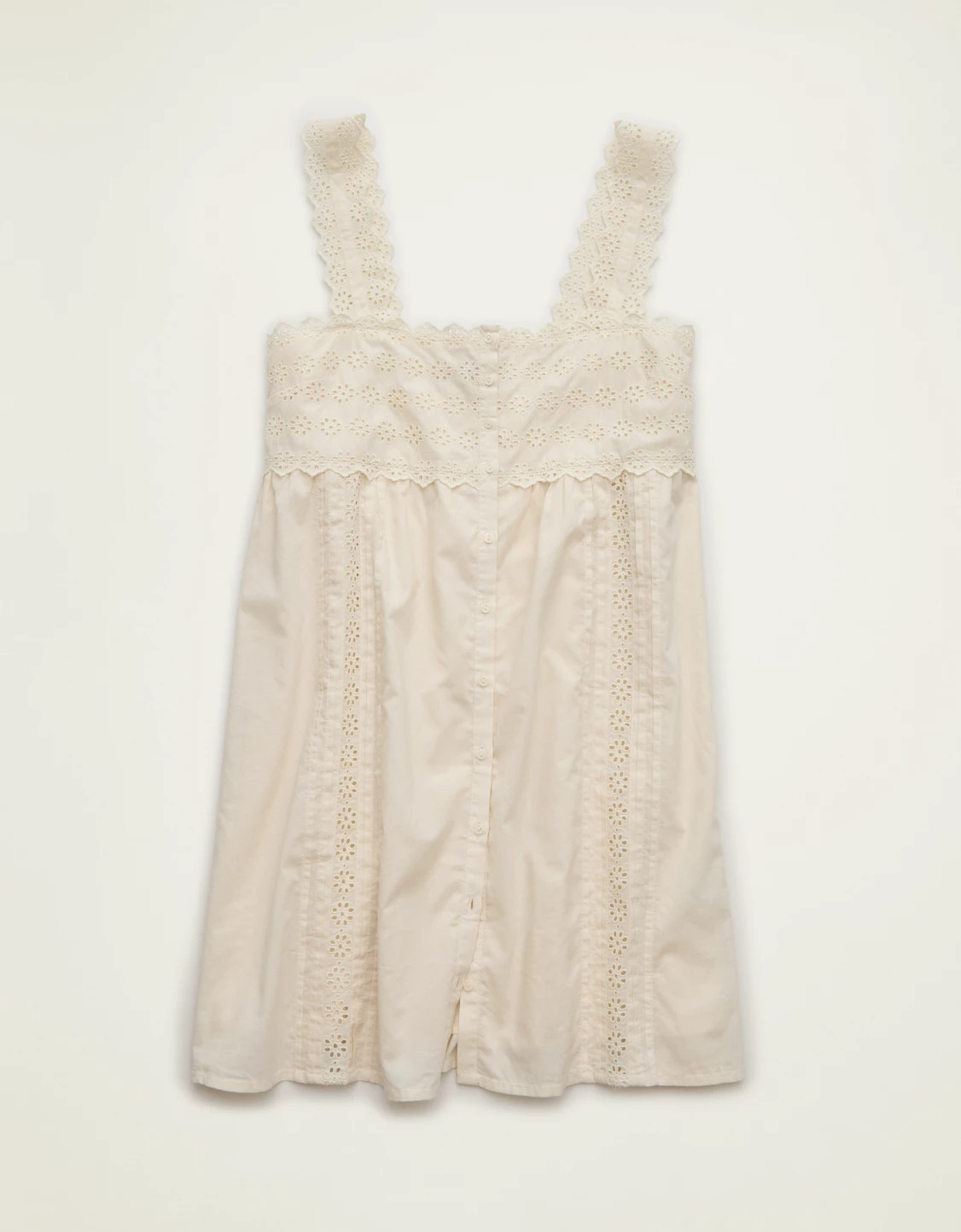 AE Embroidered Babydoll Mini Dress | American Eagle Outfitters (US & CA)