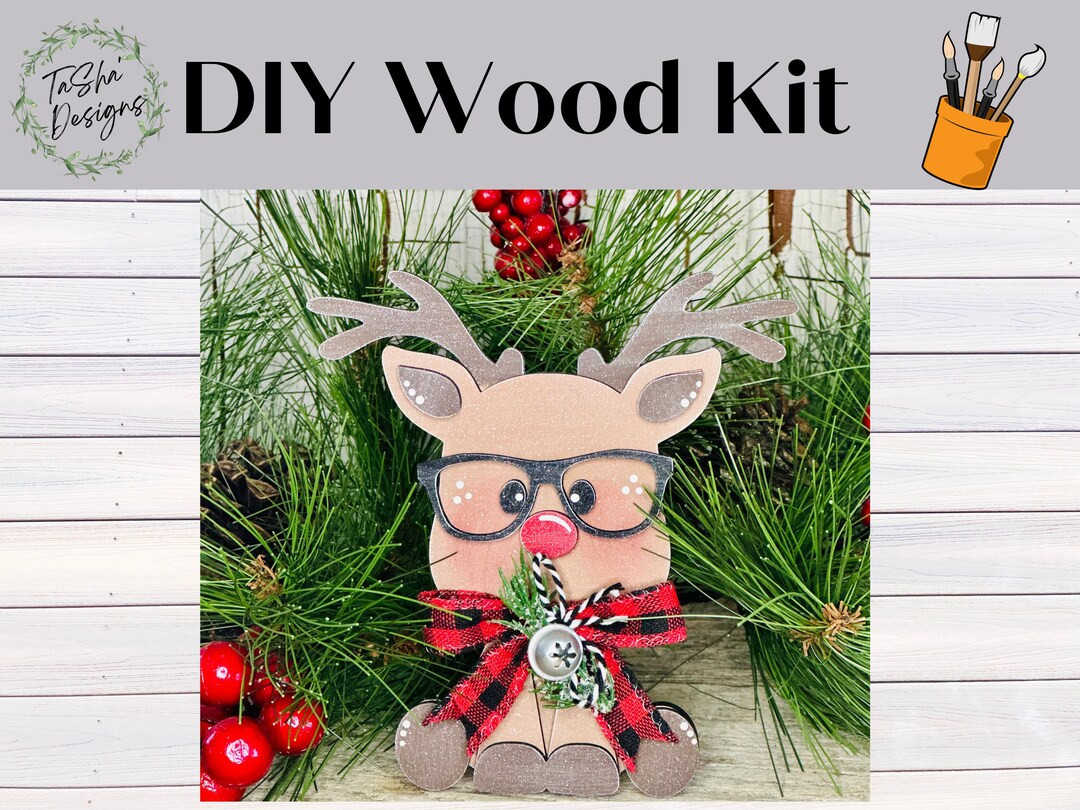 Reindeer Decor, DIY Shelf Sitter, DIY Christmas, Deer Christmas, DIY Craft Kits, Wood Kit, Craft ... | Etsy (US)