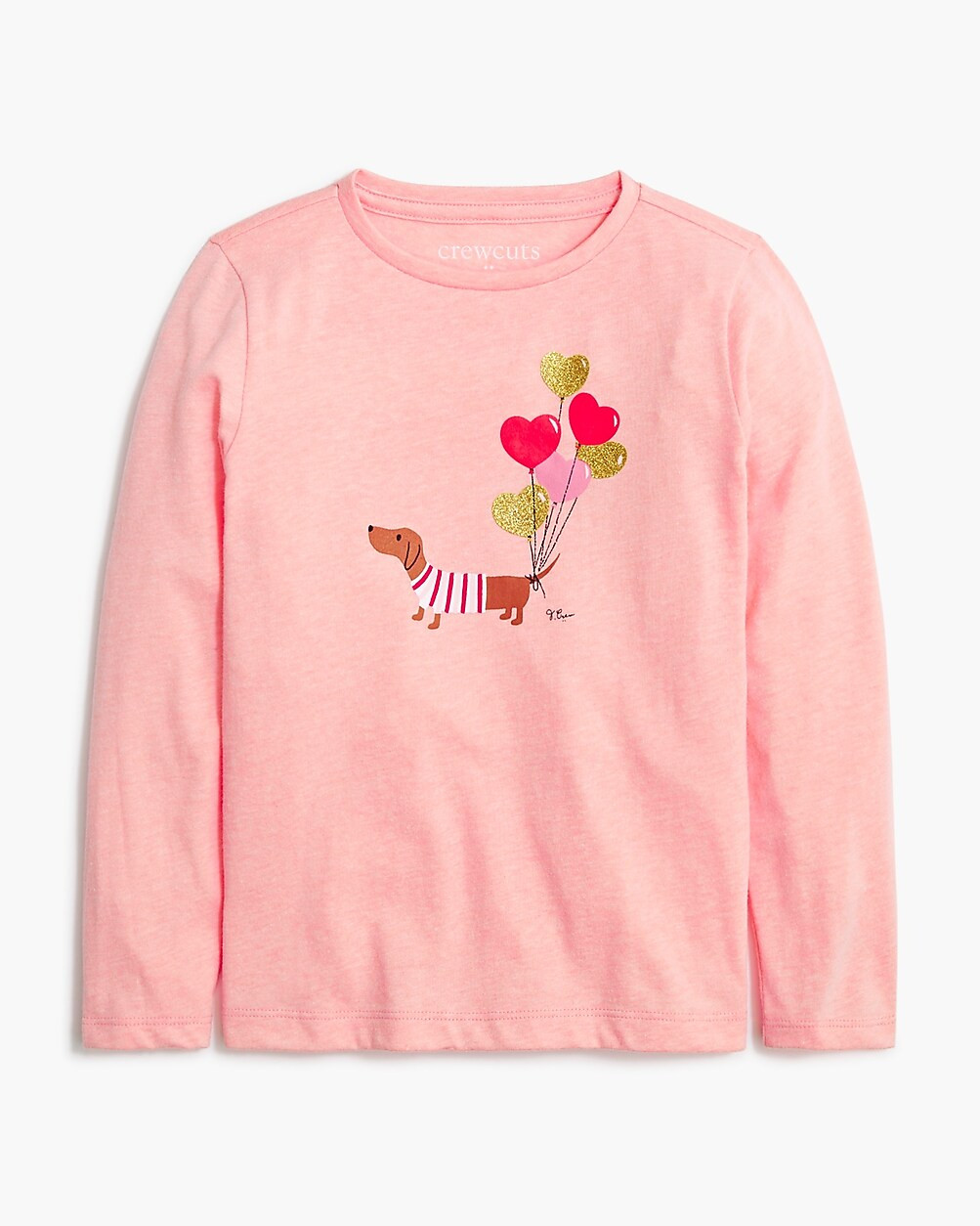 Girls' Valentine's dog graphic tee | J.Crew Factory
