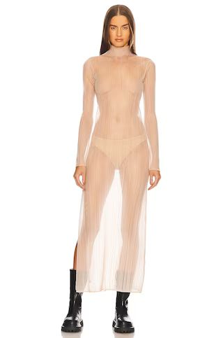 Olicia Sheer Maxi Mock Neck Dress
                    
                    L'Academie | Revolve Clothing (Global)