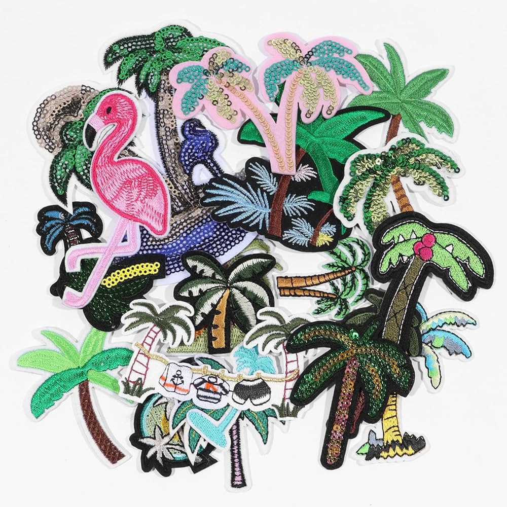 20pcs Random Assorted Styles Embroidered Patches, Sew On/Iron On Patch Applique for Clothing Acce... | Amazon (US)