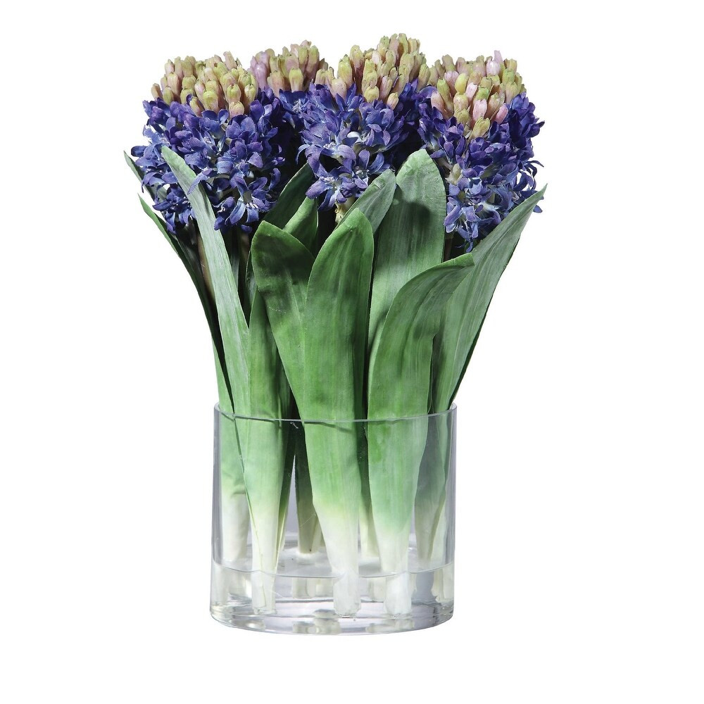 16" Decorative Artificial Etta Hyacinth Bouquet Arrangement (Blue) | Bed Bath & Beyond