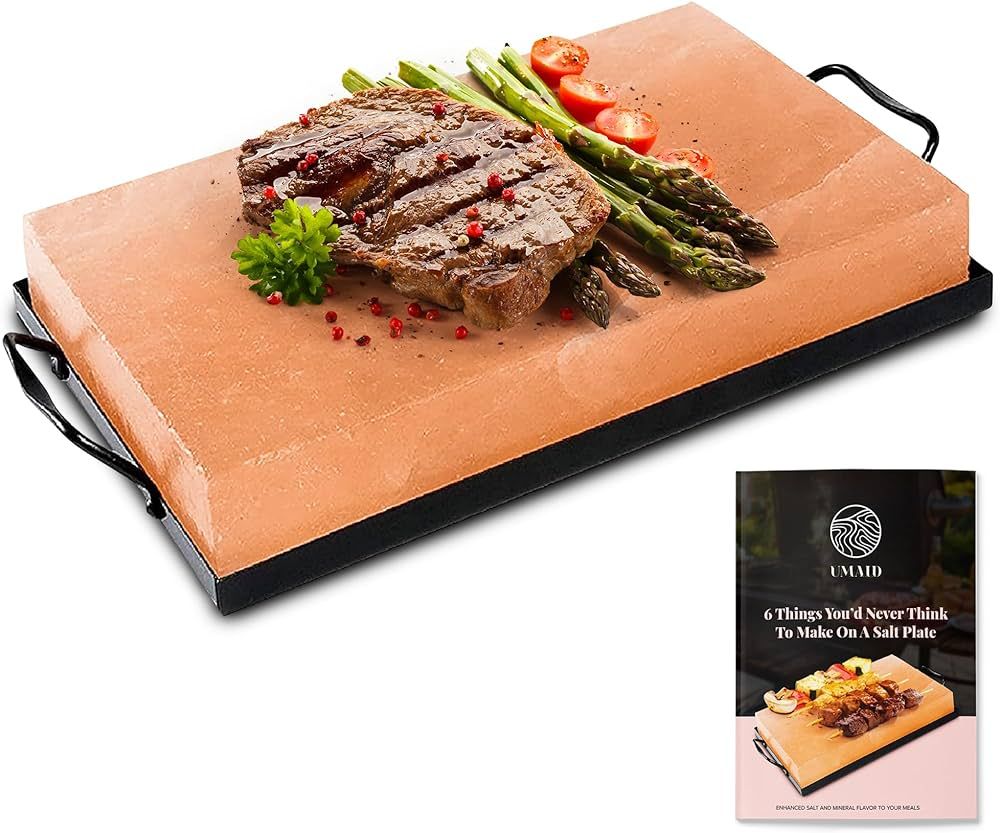 UMAID Himalayan Salt Block Cooking Plate 12x8x1.5 for Cooking, Grilling, Cutting and Serving, Foo... | Amazon (US)