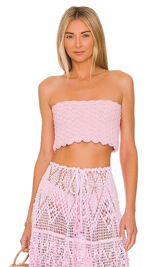 Faixa Crop Top in Pink | Revolve Clothing (Global)