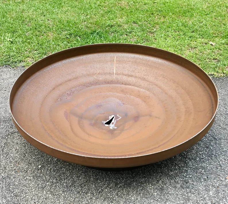 48 Inch Shallow Depth Steel Fire Pit - Custom Fire Pit - Outdoor Fire Pit - Metal Fire Pit - Etsy | Etsy (US)