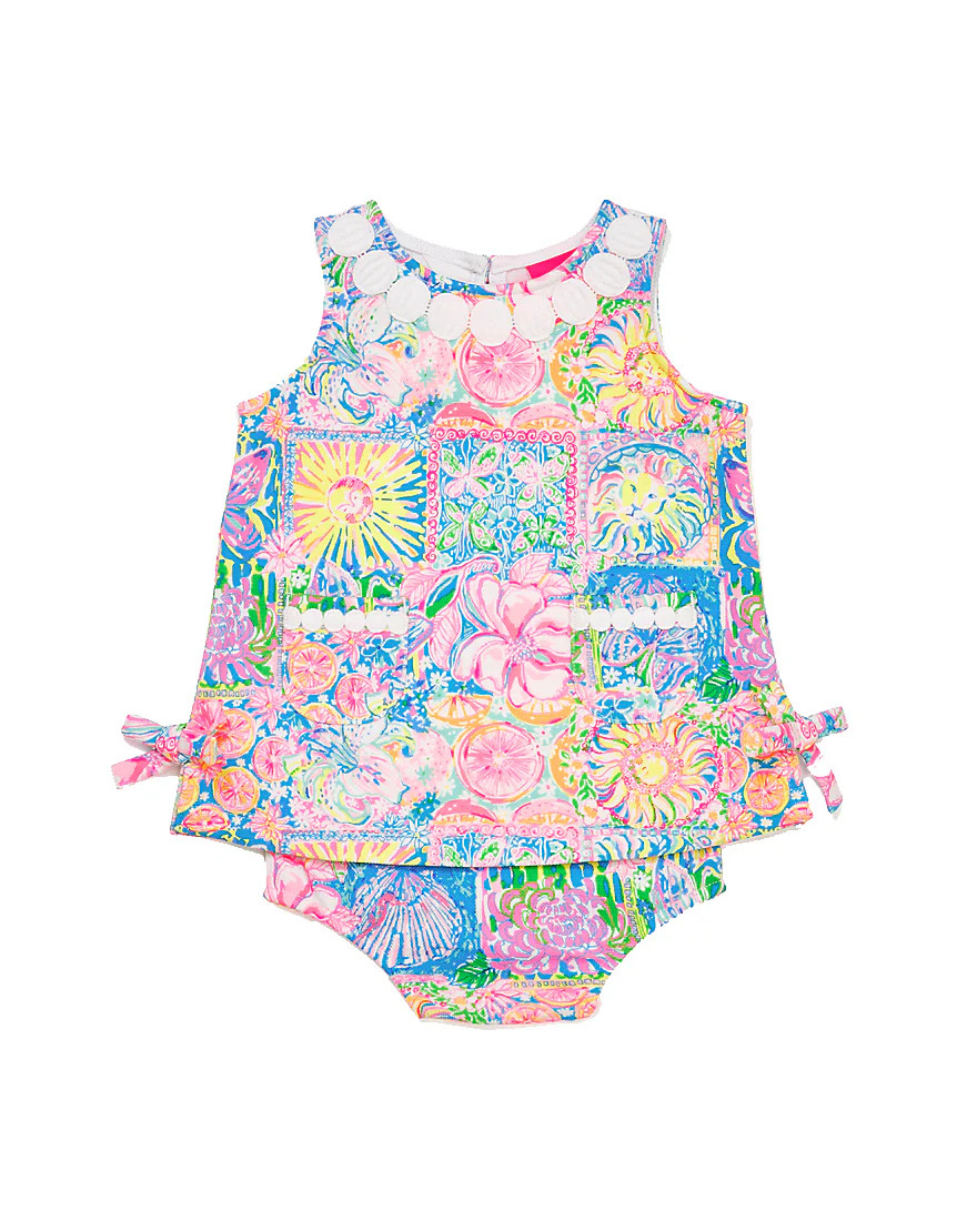 Girls Baby Lilly Knit Shift Dress | Splash of Pink - A Lilly Pulitzer Store