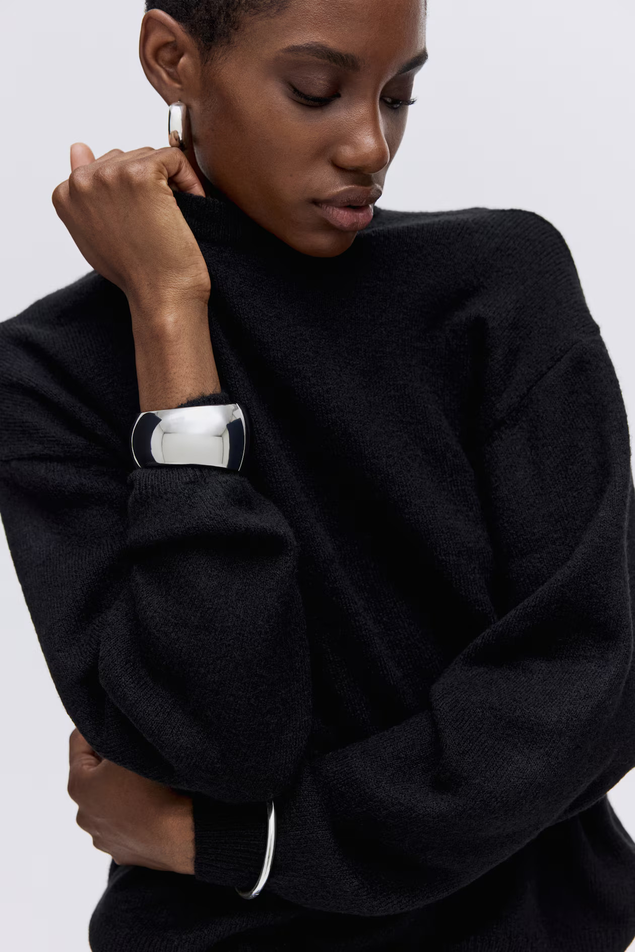 Knitted jumper - Black - Ladies | H&M GB | H&M (UK, MY, IN, SG, PH, TW, HK)