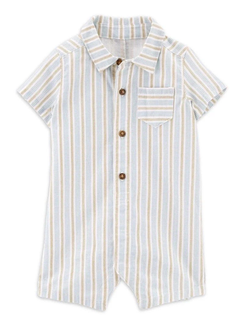 Carter's Child of MineCarter's Child of Mine Baby Boy Striped Romper, Sizes 0M-24MUSD$9.98Price w... | Walmart (US)