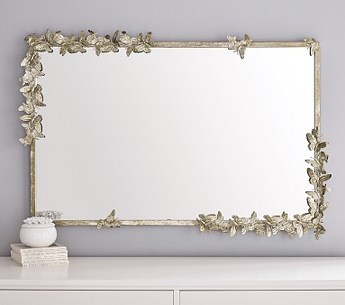 Monique Lhuillier Butterfly Rectangle Mirror (48"x 32") | Pottery Barn Kids