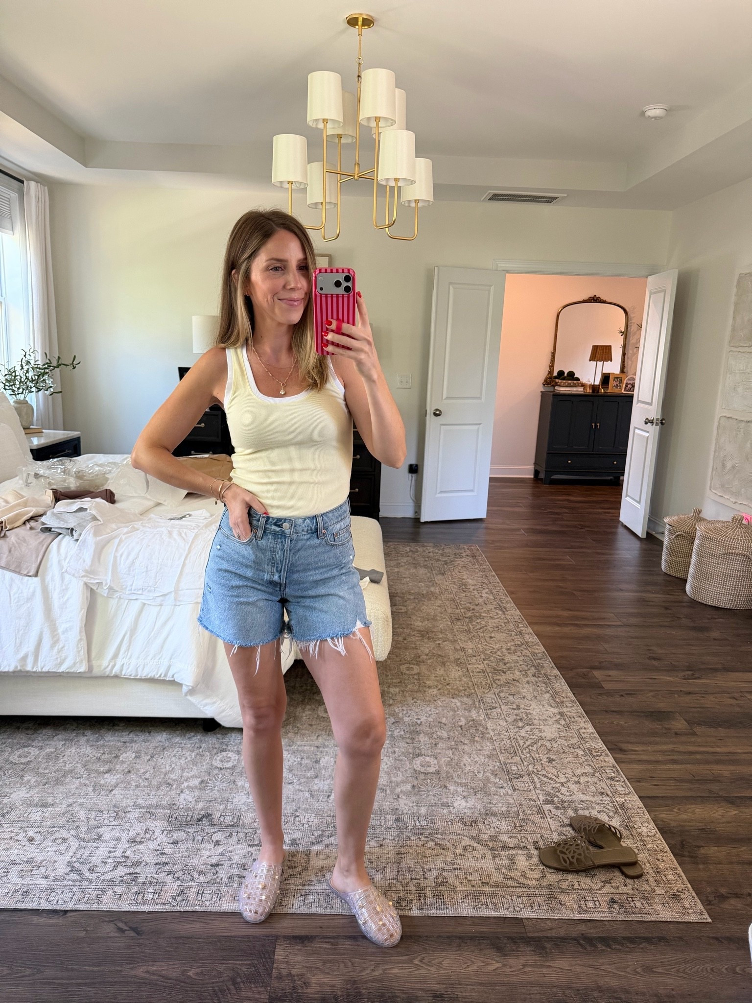 Cute and easy summer outfit idea. Went TTS for everything!