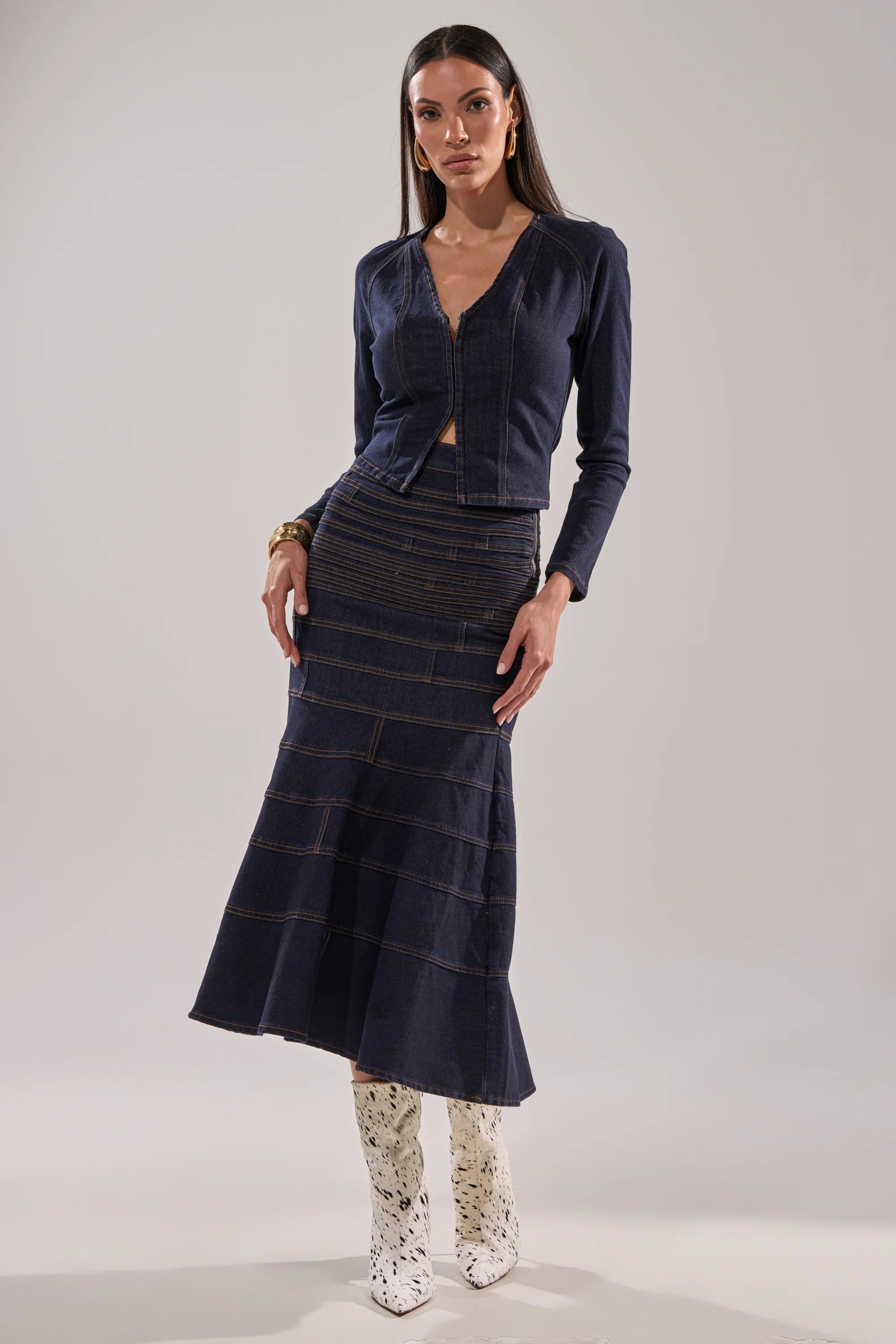 ALL ABOUT THAT DENIM MAXI SKIRT | AKIRA