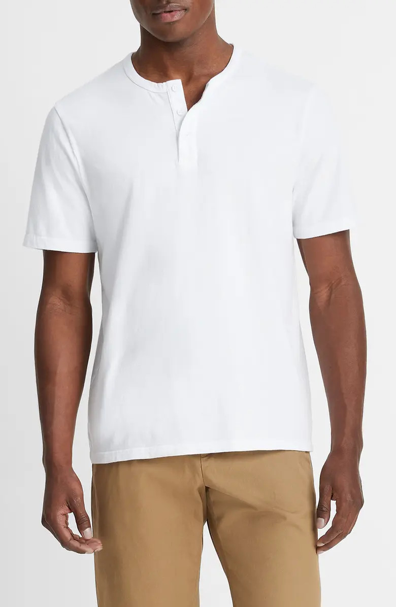 Vince Garment Dyed Short Sleeve Henley | Nordstrom | Nordstrom