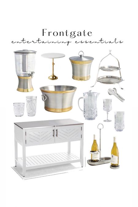 Get ready for patio season with beautiful entertaining essentials from @Frontgate! #ad #Frontgate #Frontgatepartner outdoor champagne buckets gold beverage dispenser outdoor console table serving table wine chiller 

#LTKSaleAlert #LTKFindsUnder50 #LTKHome