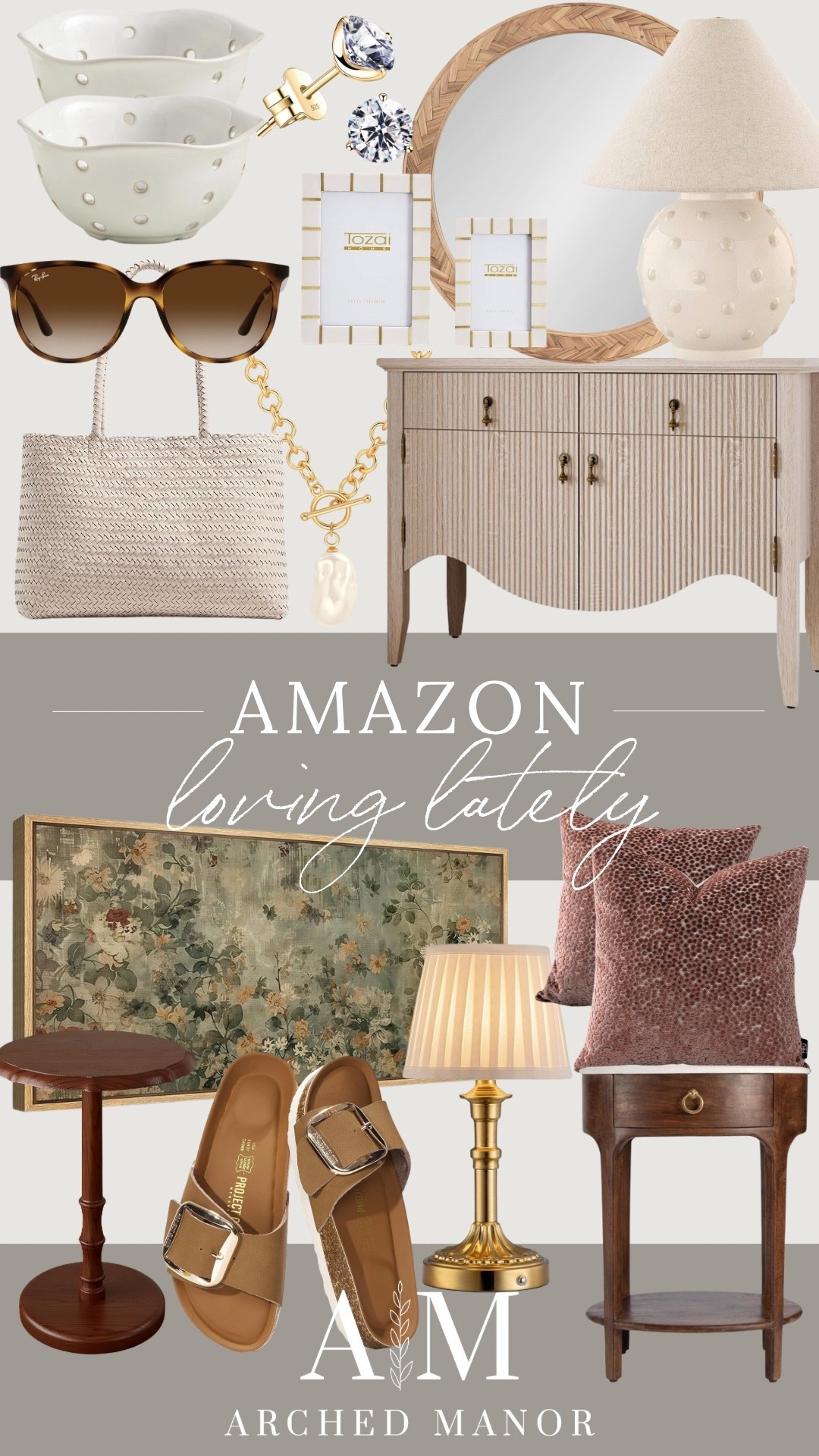 My Amazon favorites of the week! These shoes are so cute and I love this curved cabinet ☀️