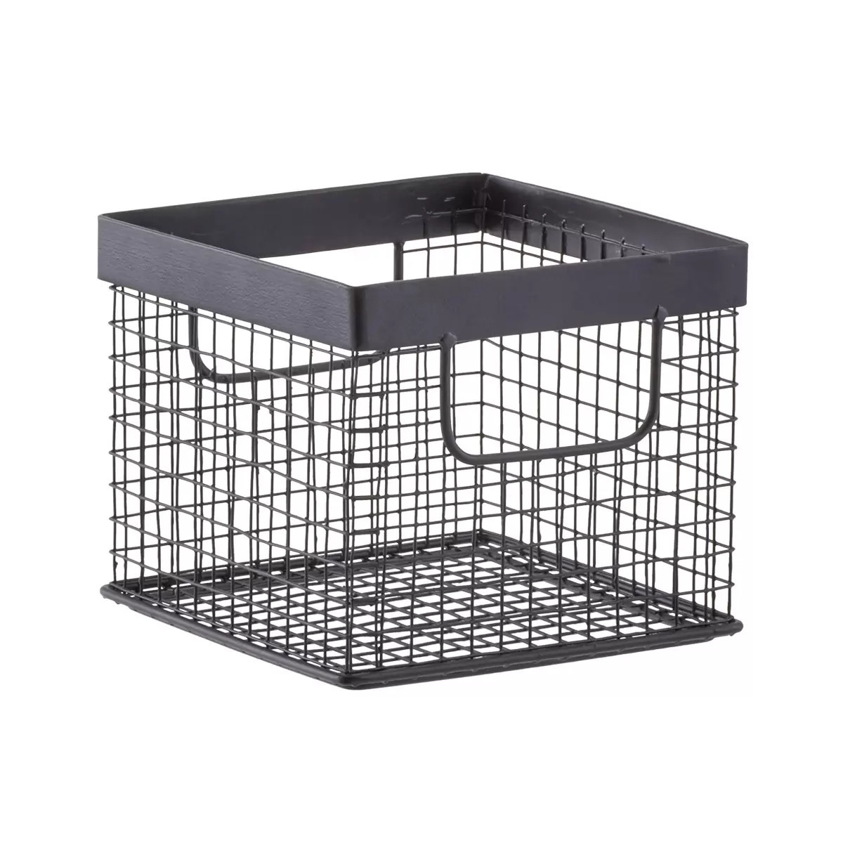 Design Ideas Black Wire Grid Storage Bins | The Container Store