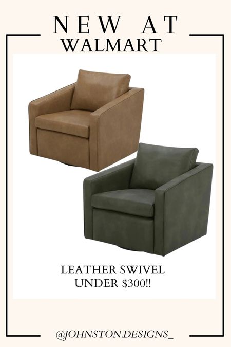 New affordable swivel chair from Walmart! Under $300 😂

Comes in camel and olive green. 

Affordable Home Finds | Swivel Chair | Walmart Home Finds 

#LTKhome #LTKsalealert