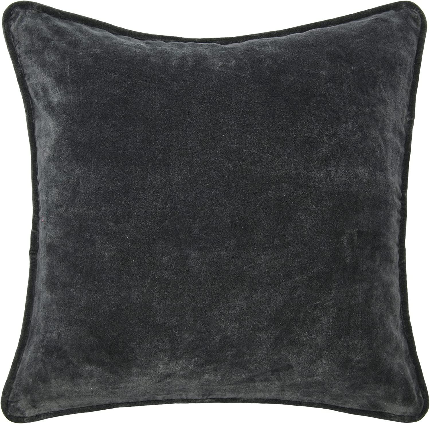 Creative Co-Op 20" Square Velvet Pillow Decorative Pillow Cover, 20" x 20", Dark Grey | Amazon (US)