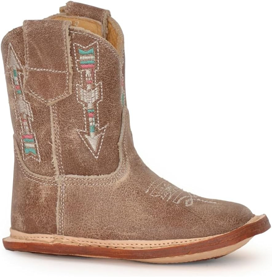 ROPER Infant Girls Cowbabies Indian Arrows Square Toe Casual Boots Ankle - Brown | Amazon (US)