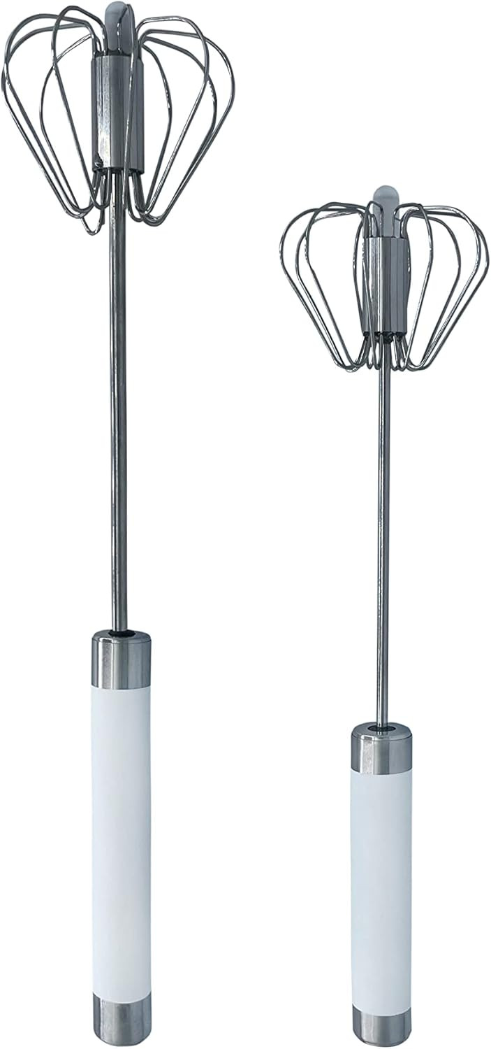 Balevi Stainless Steel Push Whisk - Easy to Use Manual Hand Mixer & Plunger Whisk - Make Froth, F... | Amazon (US)