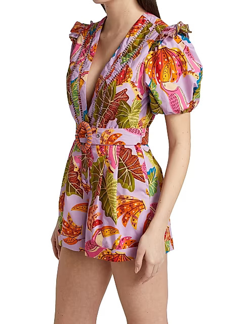 Beaks &amp; Bananas Ruffle Belted Romper | Saks Fifth Avenue