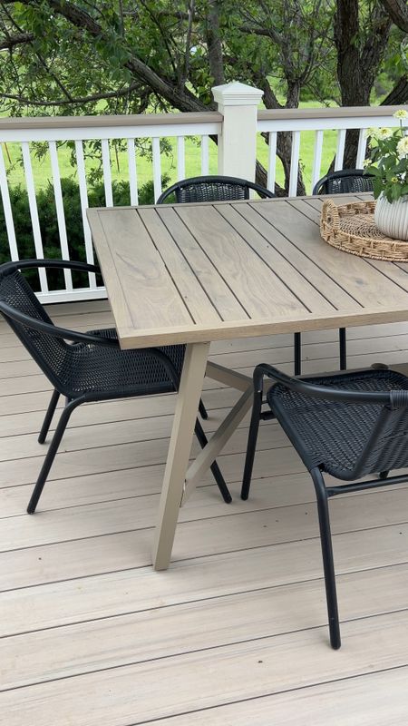 Budget friendly outdoor dining table and chairs! So pretty in person. I also linked the rope chairs that match this table.

Outdoor dining, outdoor furniture, patio dining set, outdoor living, planterrs

#LTKHome #LTKSaleAlert #LTKFindsUnder100