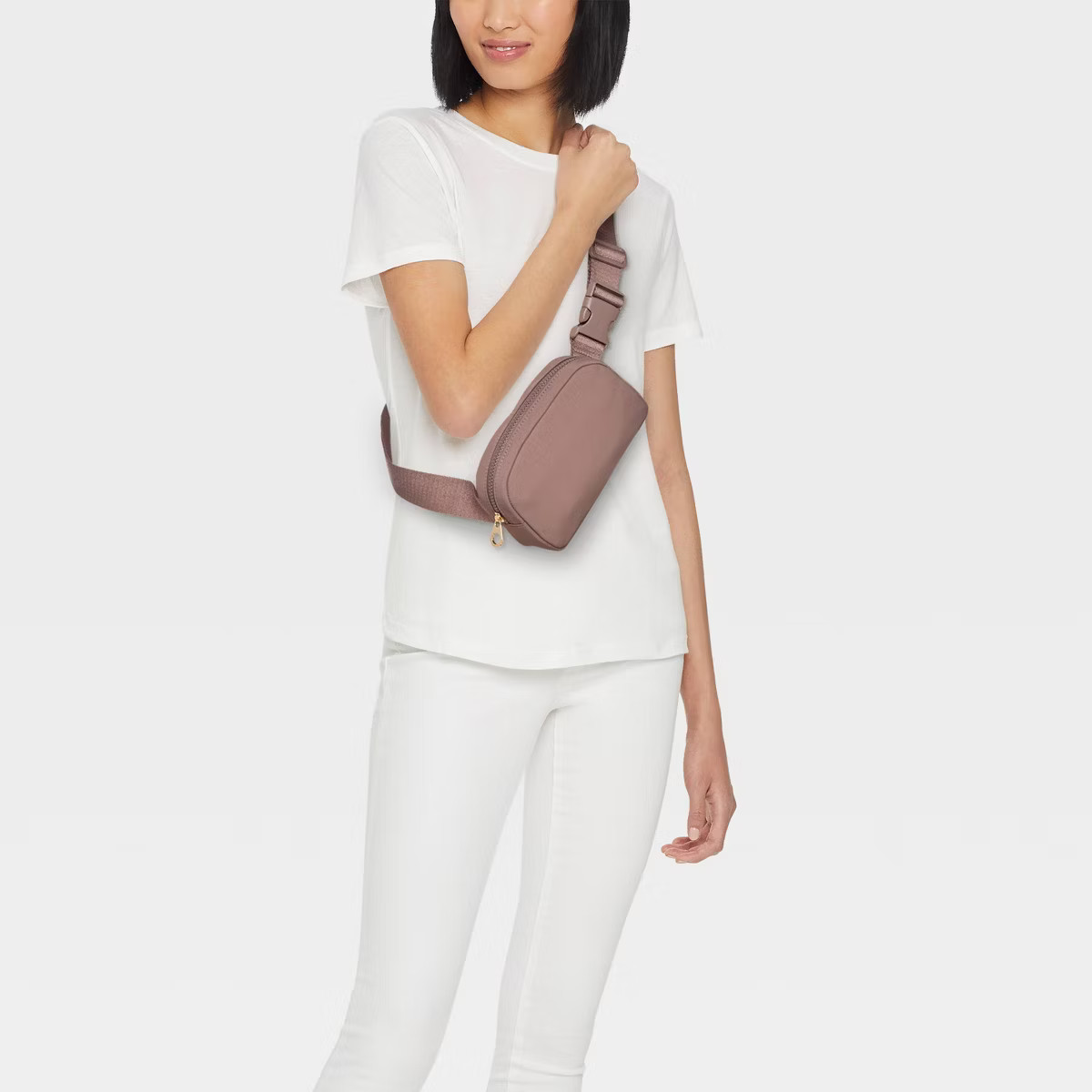 Essential Belt Crossbody Bag - Universal Thread™ Tan: Adjustable Strap, Recycled Nylon, Lightwe... | Target