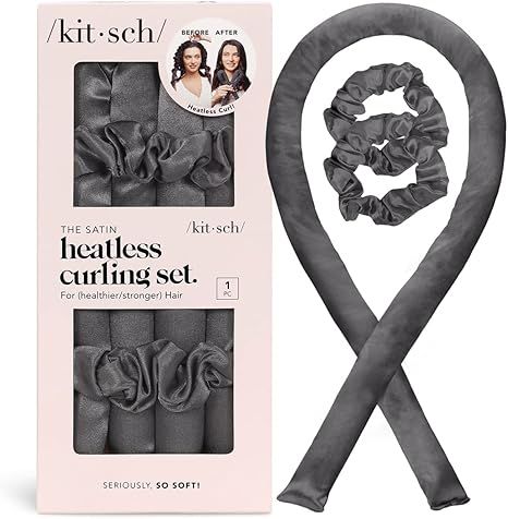 Kitsch Satin Heatless Curling Set - Hair Rollers for Heatless Curls | Heatless Hair Curlers | Hol... | Amazon (US)