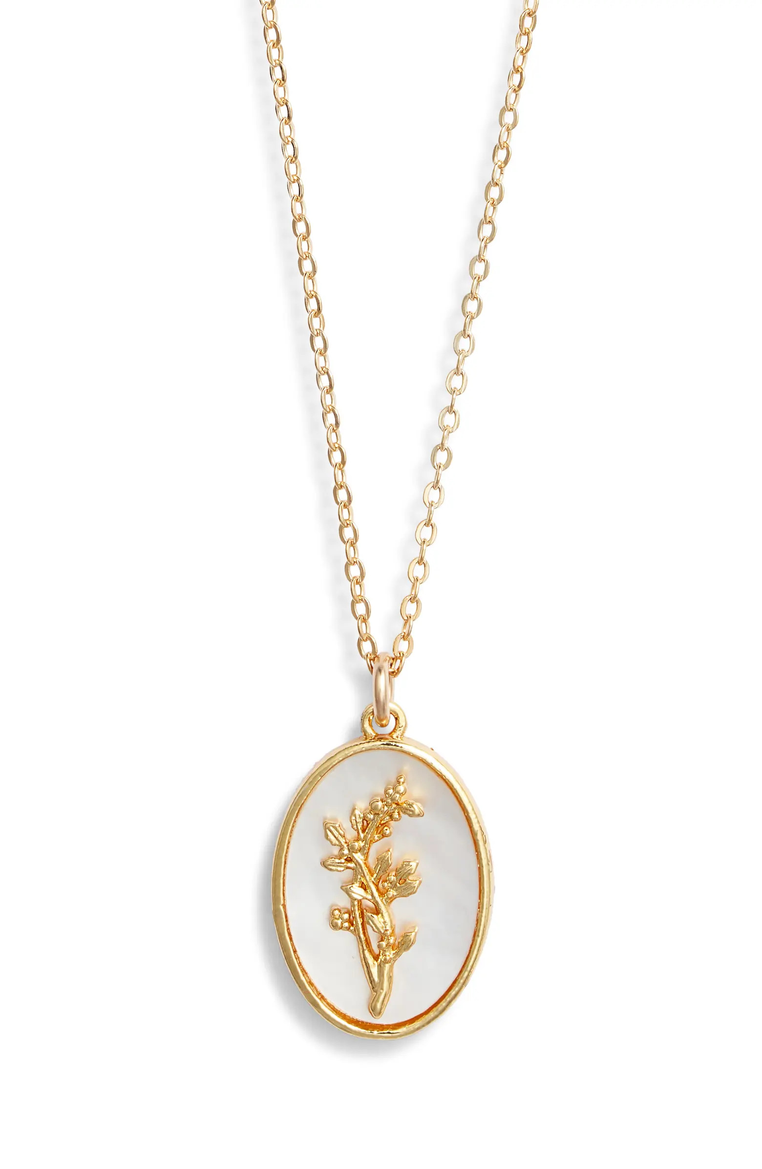 Set & Stones Katrina Birth Flower Pendant Necklace | Nordstrom | Nordstrom