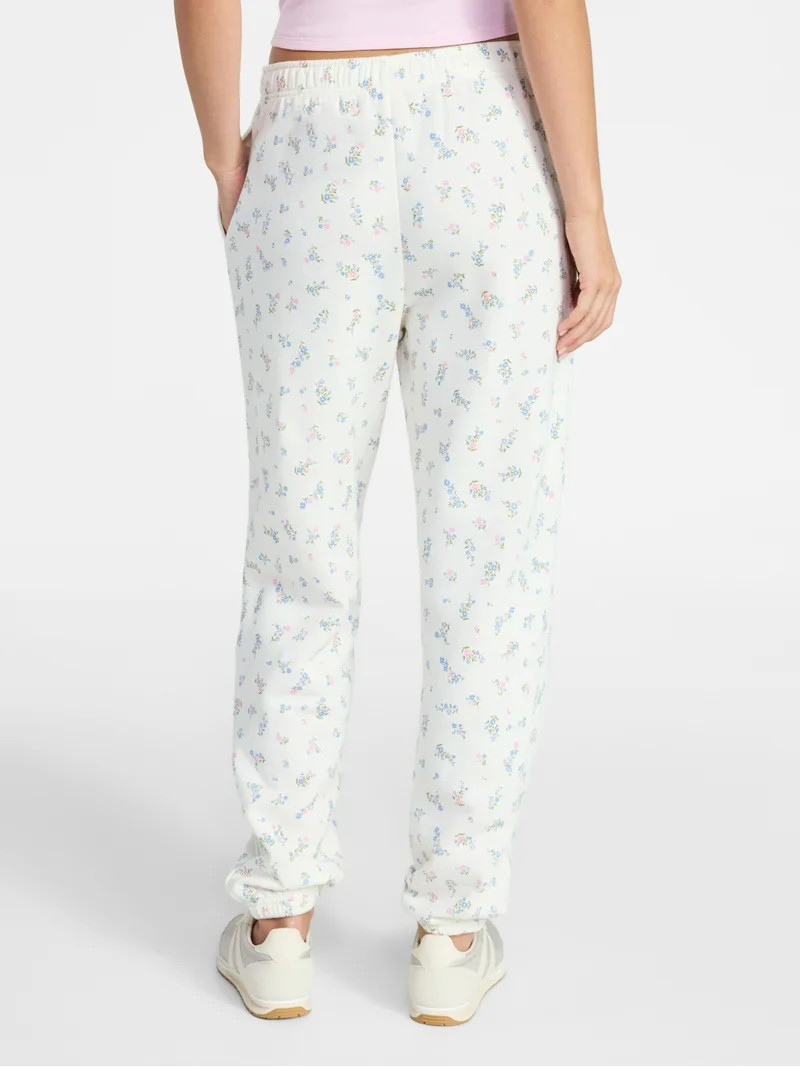 No Boundaries Printed Fleece Joggers, 29'' Inseam, Women's XXS-XXL | Walmart (US)