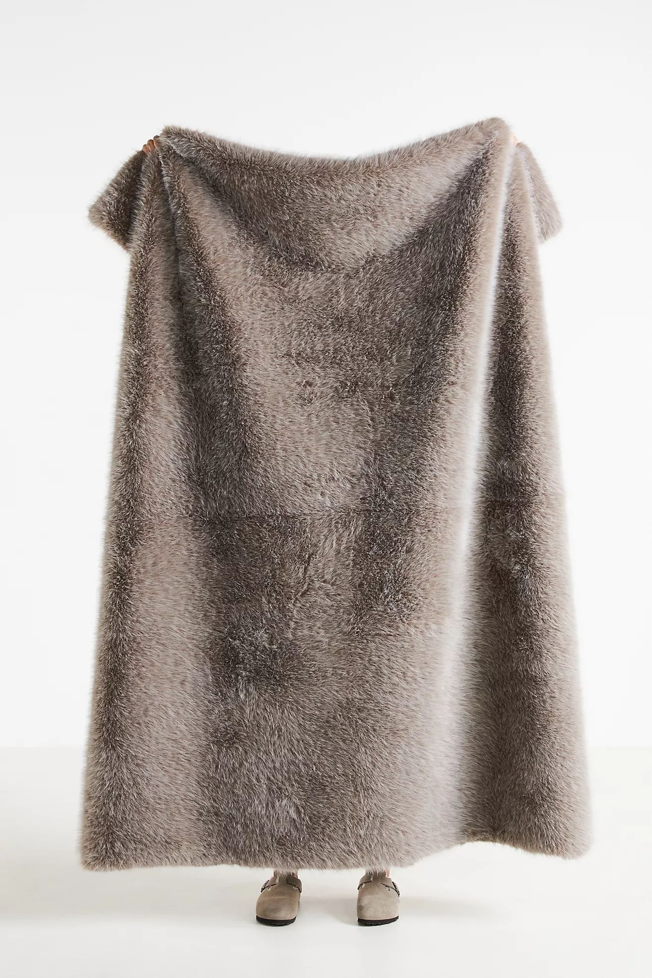 Chloe Tipped Faux-Fur Throw Blanket | Anthropologie (US)